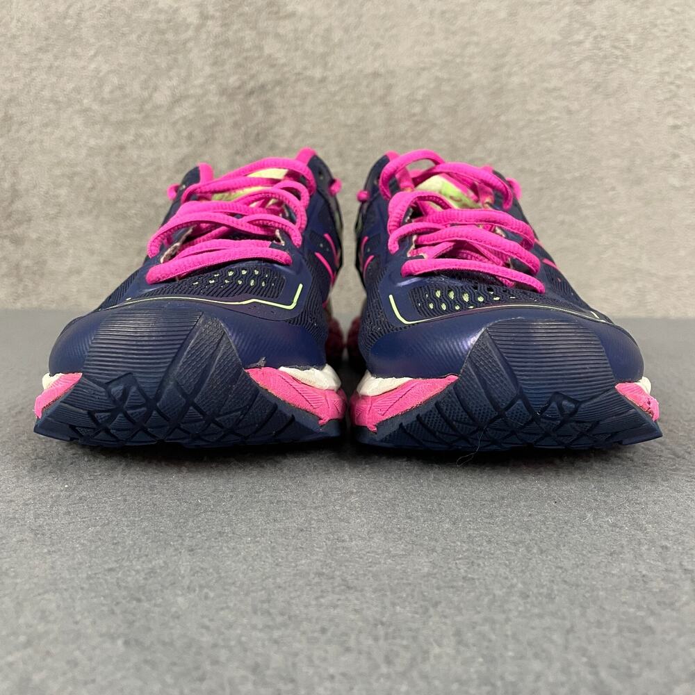 Asics Gel-Kayano 22 Sneaker Women US 6.5 Navy Pink Lace-Up Running Shoes T597N - Picture 3 of 14